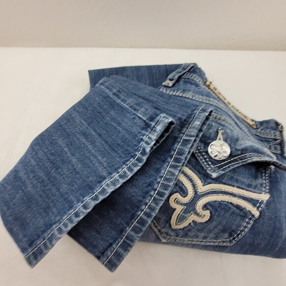 ROCK REVIVAL Jeans Women's 30 Blue Medium Wash 30x33 Hazel Straight Leg - Picture 16 of 16